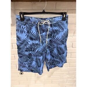 Trunks Surf & Swim Co blue leaf print swimming shorts size Medium